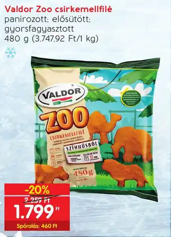 Spar Valdor Zoo csirkemellfilé 480g ajánlat