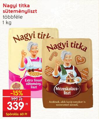 Spar Nagyi titka süteményliszt 1kg ajánlat