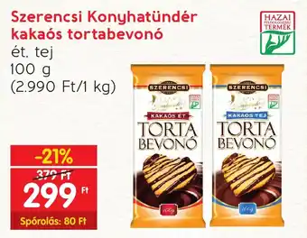 Spar Szerencsi Konyhatündér kakaós tortabevonó 100g ajánlat