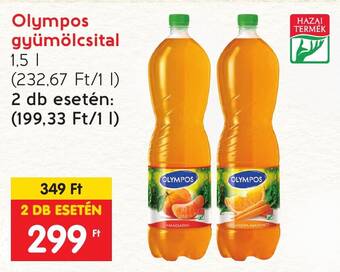 Spar Olympos gyümölcsital 1,5l ajánlat