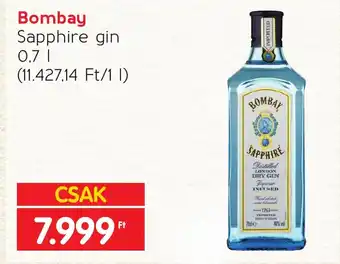 Spar Bombay Sapphire gin 0,7l ajánlat