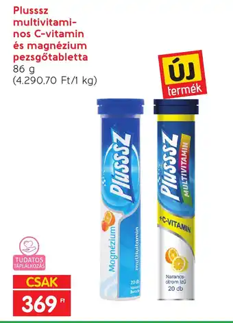 Spar Plusssz multivitami-nos C-vitamin és magnézium pezsgőtabletta 86 g ajánlat