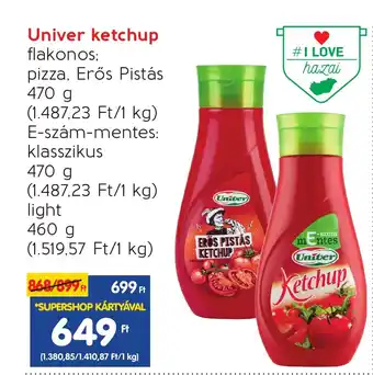Spar Univer ketchup 470g ajánlat