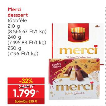 Spar Merci desszert 210g ajánlat