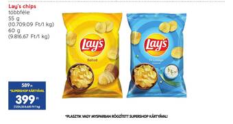 Spar Lay's chips többféle 55g ajánlat