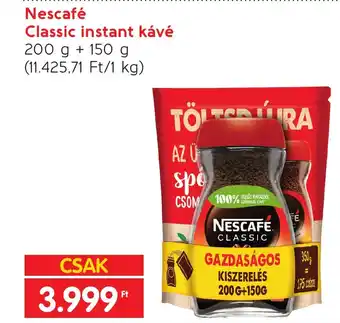 Spar Nescafé Classic instant kávé 200g ajánlat