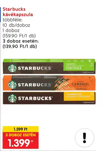 Spar Starbucks kávékapszula ajánlat