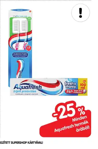 Spar Minden Aquafresh termék árából ajánlat