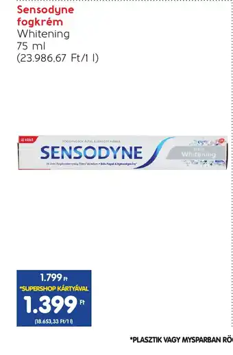 Spar Sensodyne fogkrém 75ml ajánlat