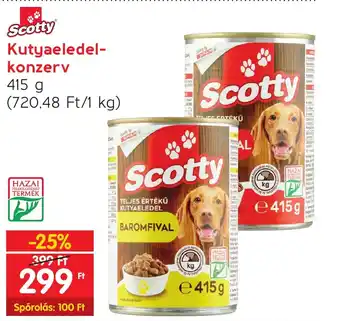 Spar Scotty Kutyaeledel konzerv 415g ajánlat