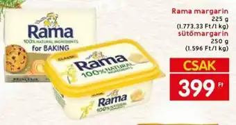 Spar Rama margarin 225 g sütőmargarin 250g ajánlat