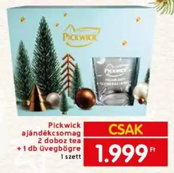 Pickwick ajándékcsomag 2 doboz tea + 1 db üvegbögre 1 szett