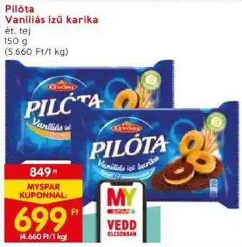 Pilóta Vaníliás ízű karika 150g