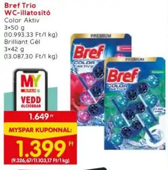 Bref Trio WC-illatosító 3x50g