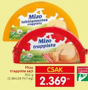 Spar Mizo trappista sajt 700 g ajánlat