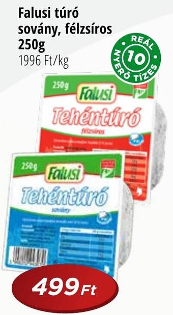Real Falusi túró sovány, félzsíros 250g ajánlat