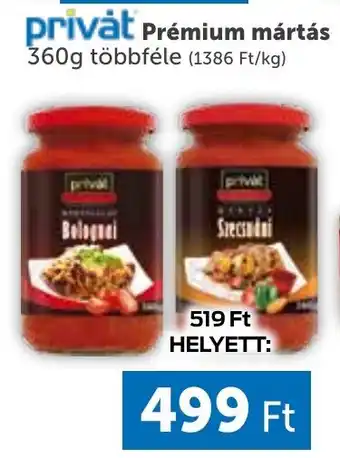 PRIVÁT Globus melegszendvics- krém 290g ajánlat
