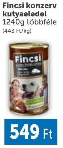 PRIVÁT Fincsi konzerv kutyaeledel 1240g ajánlat