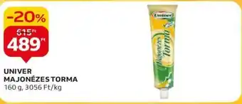 Auchan UNIVER MAJONÉZES TORMA 160 g ajánlat