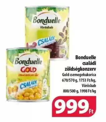 Bonduelle családi zöldségkonzerv 800g