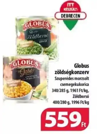 Coop Globus zöldségkonzerv 400g ajánlat