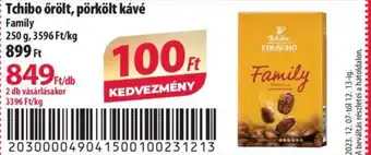 Coop Tchibo őrölt pörkölt kávé 250g ajánlat