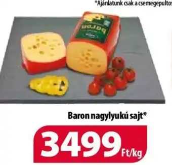 Coop Baron nagylyukú sajt 1kg ajánlat