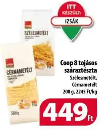 Coop Coop 8 tojásos száraztészta 200g ajánlat