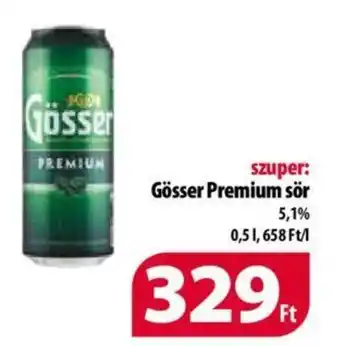 Coop Gösser Premium sör 0,5l ajánlat