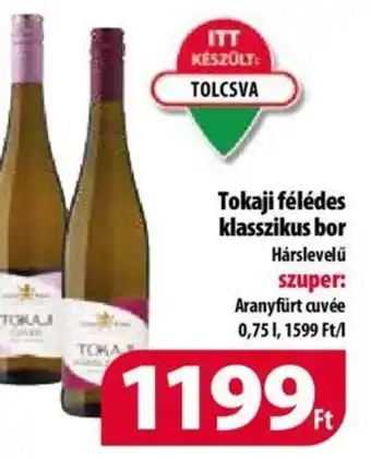 Coop Tokaji félédes klasszikus bor 0,75l ajánlat