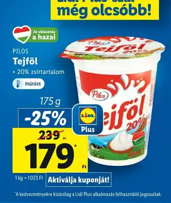 Lidl Pilos Tejföl 175g ajánlat