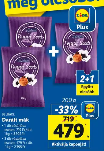 BELBAKE Darált mák 200g
