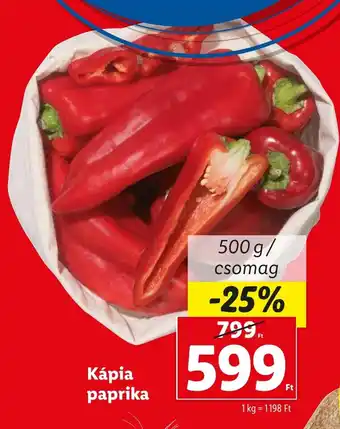 Lidl Kápia paprika 500g ajánlat