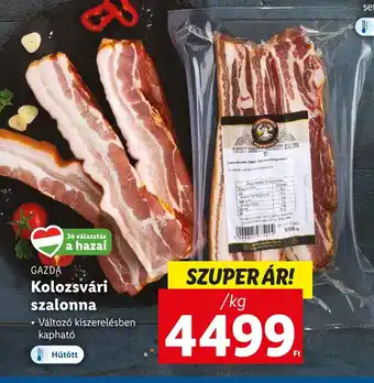 Lidl GAZDA Kolozsvári szalonna 1kg ajánlat