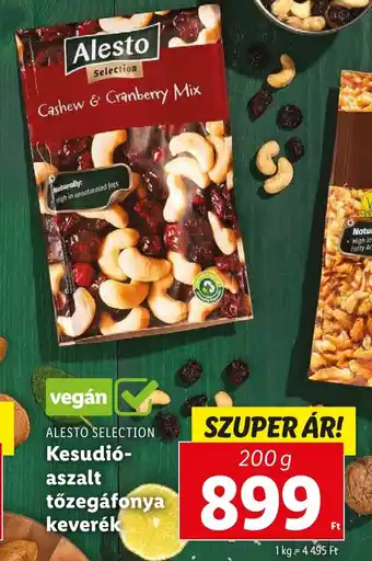 Lidl ALESTO SELECTION Kesudió aszalt tőzegáfonya keverék 200g ajánlat