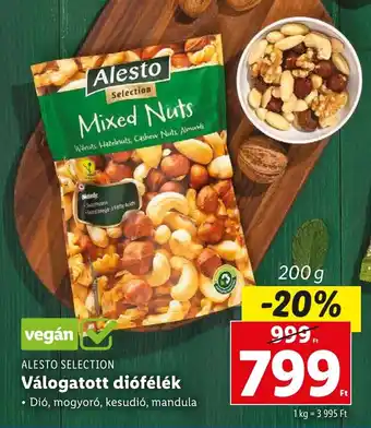 Lidl ALESTO SELECTION Válogatott diófélék 200g ajánlat