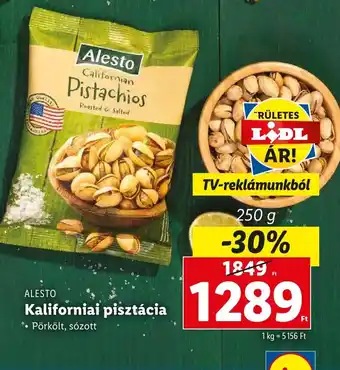 Lidl ALESTO Kaliforniai pisztácia 250g ajánlat