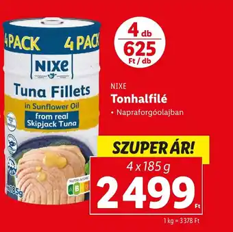 Lidl NIXE Tonhalfilé 4x185g ajánlat