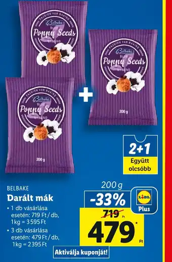 BELBAKE Darált mák 200g