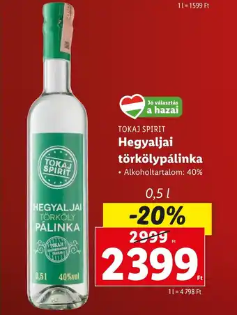 TOKAJ SPIRIT Hegyaljai törkölypálinka 0,5l