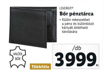 Lidl LIVERGY Bőr pénztárca ajánlat