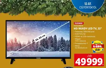 Lidl TELEFUNKEN HD READY LED TV ajánlat