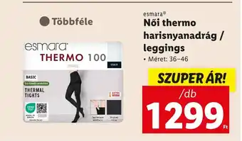 Lidl esmara Női thermo harisnyanadrág leggings ajánlat