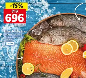 Lidl Friss, börös lazacfilé 1kg ajánlat