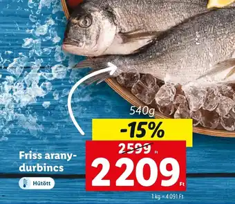 Friss arany durbincs 540g