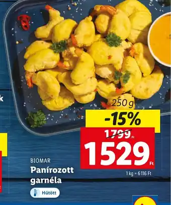 Lidl BIOMAR Panírozott garnéla 250g ajánlat
