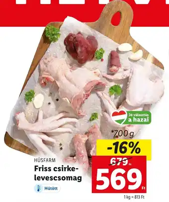 Lidl HÚSFARM Friss csirke levescsomag 700g ajánlat