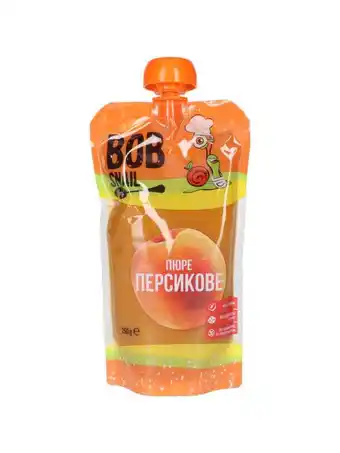 Bob snail 100% gyümölcspüré, őszibarack - 250 g