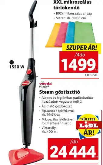 vileda Steam gőztisztító