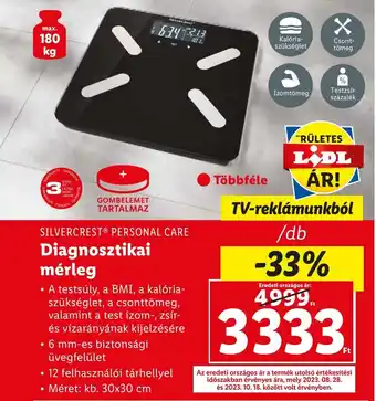 SILVERCREST PERSONAL CARE Diagnosztikai mérleg